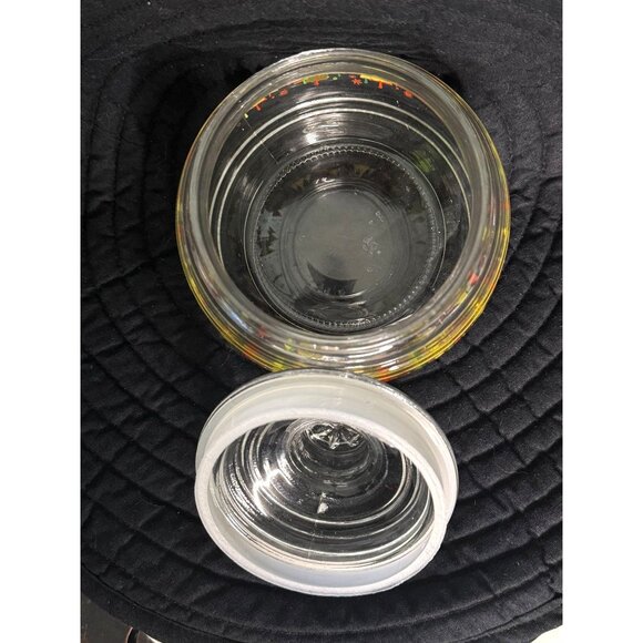 Vintage Kig Clear Glass Christmas Jar With Lid & Festive Tree Design - Picture 9 of 13